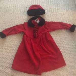 Red jacket with hat